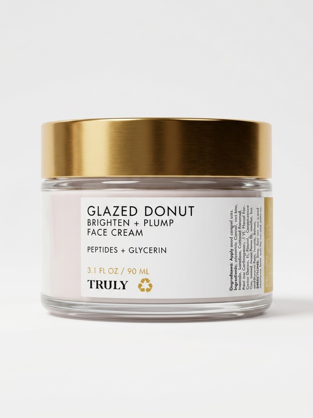 TRULY Glazed Donut Brighten + Plump Face Cream — Gold & Soft Pink